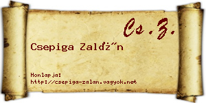 Csepiga Zalán névjegykártya
