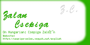 zalan csepiga business card